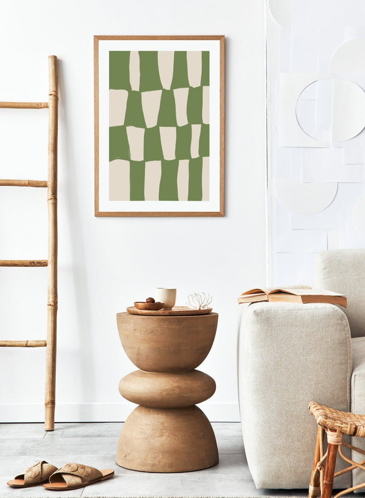 'Composition in Green' Aesthetic Art Print_Sugar & Canvas