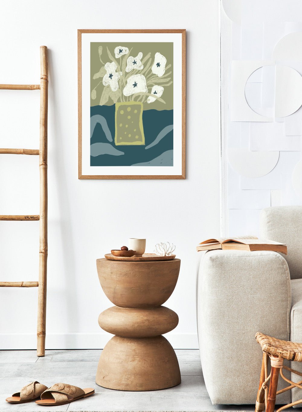'Abstract Still Life with Vase' Aesthetic Art Print_Sugar & Canvas