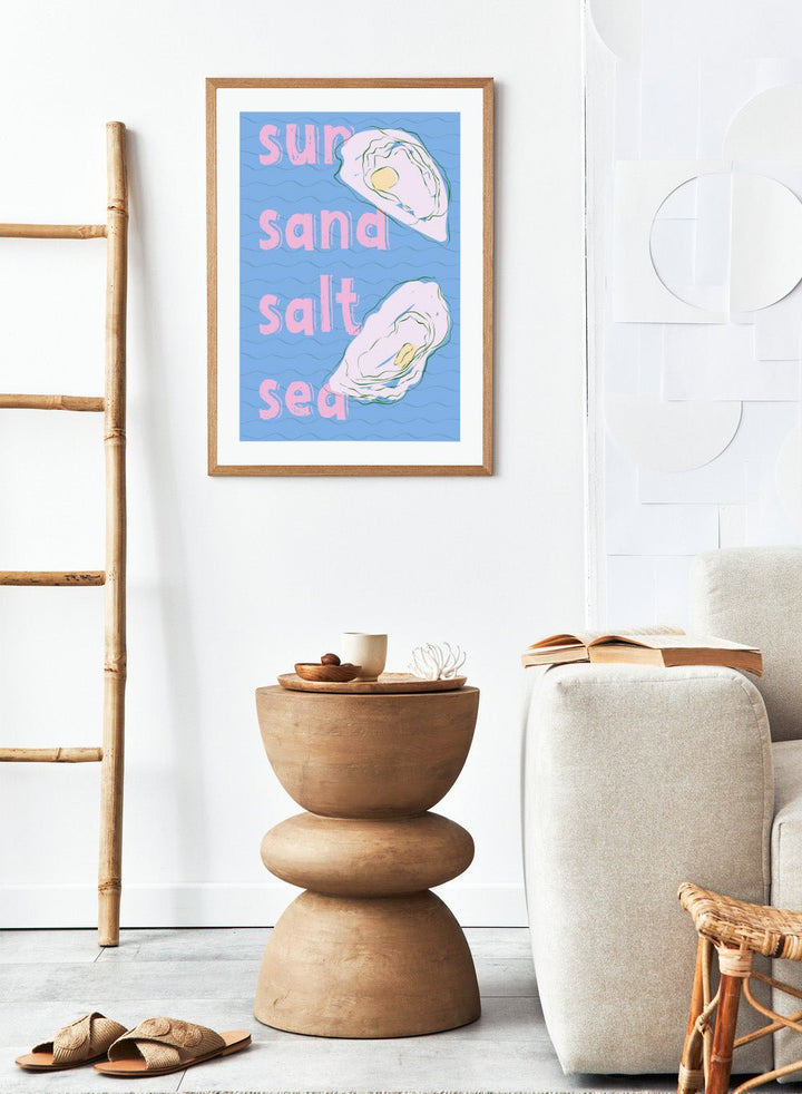 ‘Sun, Sand, Salt & Sea’ Aesthetic Art Print_Sugar & Canvas