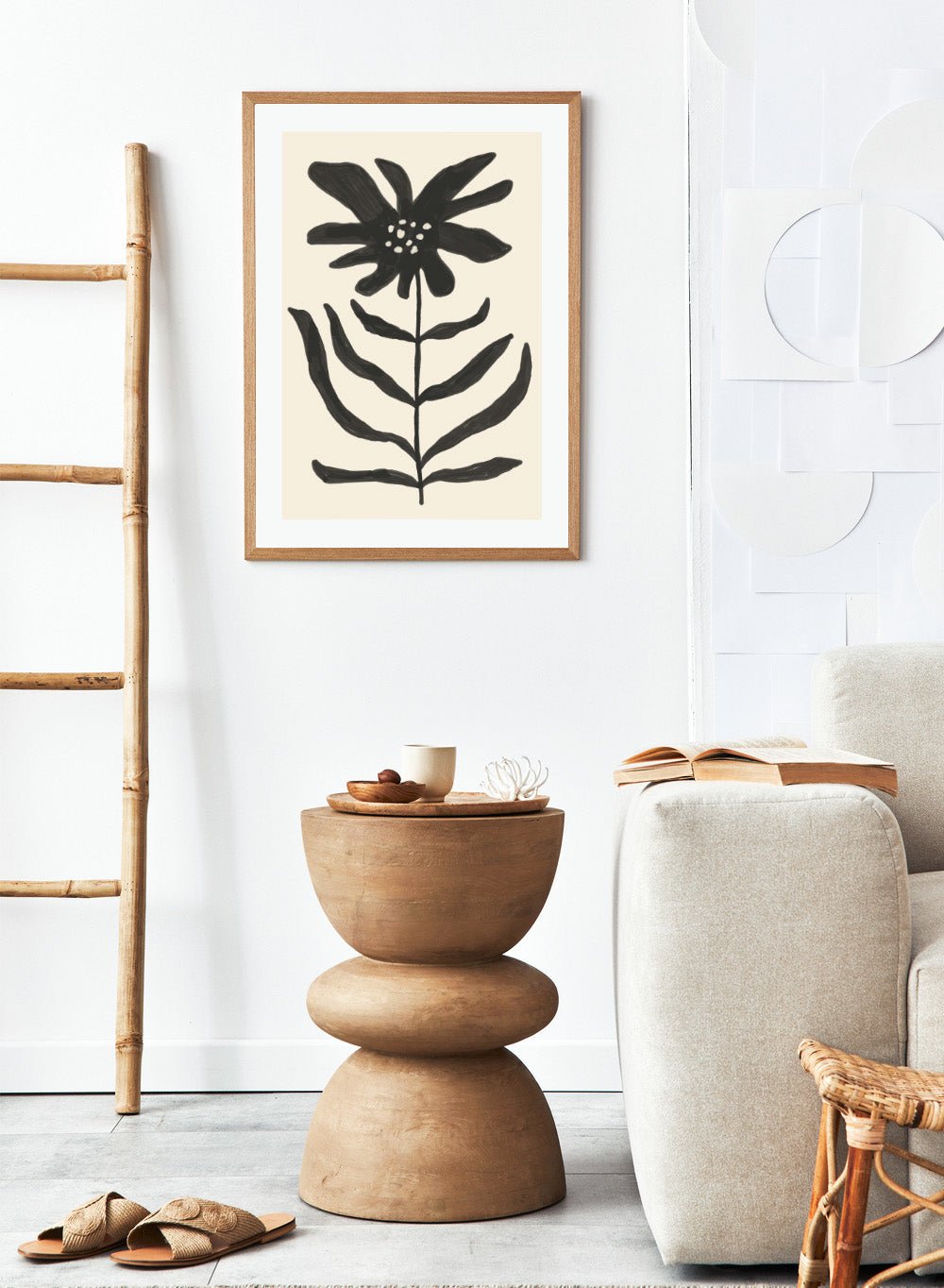 'Monochrome Flora' Aesthetic Art Print_Sugar & Canvas