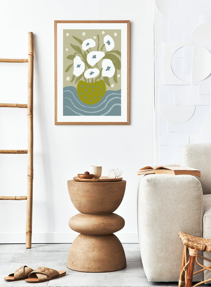 'Abstract Still Life with Vase II' Aesthetic Art Print_Sugar & Canvas