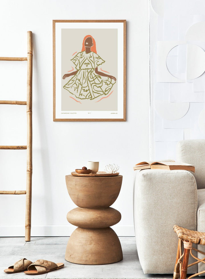 'Floral Figure II' Aesthetic Art Print_Sugar & Canvas