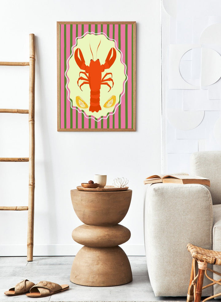 'Lobster & Lemon' Aesthetic Art Print_Sugar & Canvas
