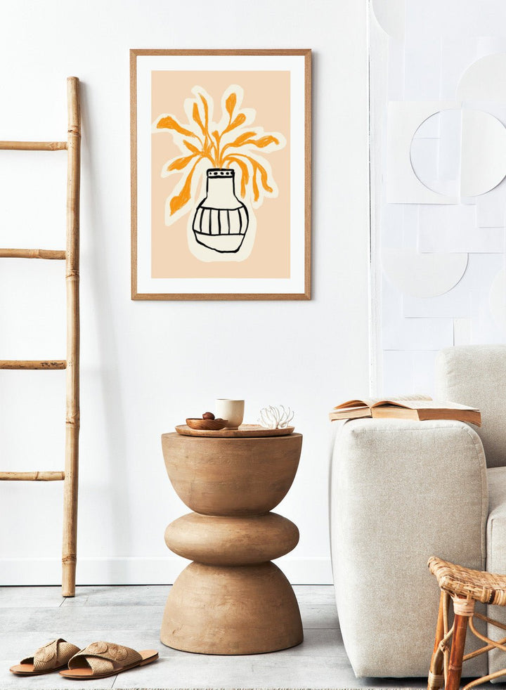 'Tangerine Petals' Aesthetic Art Print_Sugar & Canvas