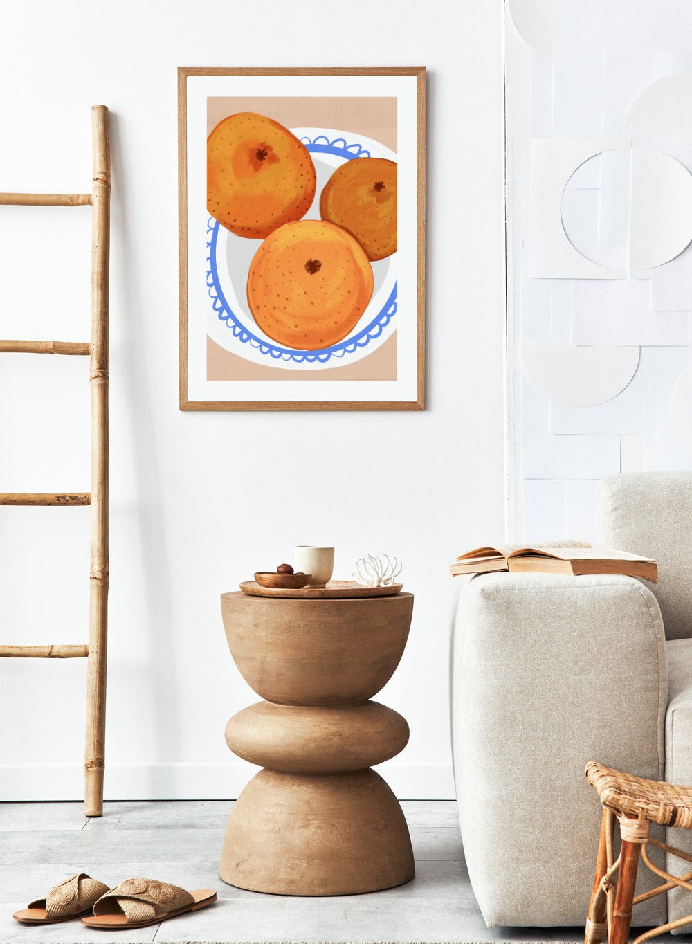 'Three Oranges' Aesthetic Art Print_Sugar & Canvas