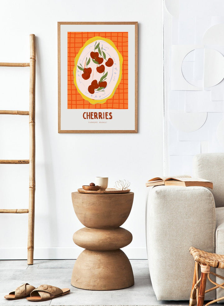 'Plated Cherries' Aesthetic Art Print_Sugar & Canvas