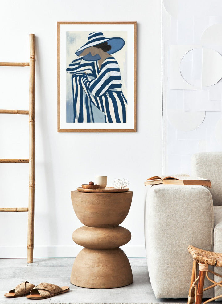 ‘Seated by the Sea’ Aesthetic Art Print_Sugar & Canvas