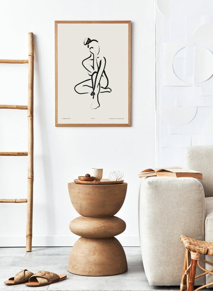 "Seated Figure No.03" Art Print_Sugar & Canvas