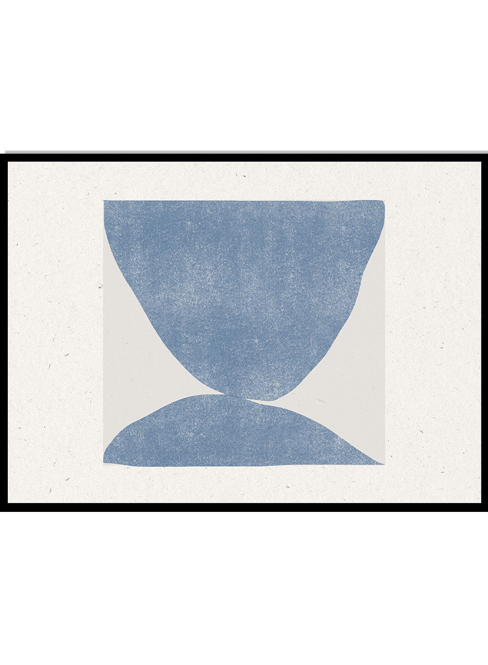 Blue Symmetry by The MIUUS Studio is a modern abstract art print exploring balance, minimal form, and texture. Officially licensed fine art poster with optional framing.