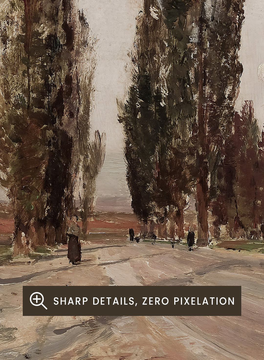 "Boulevard of Poplars near Plankenberg" Art Print