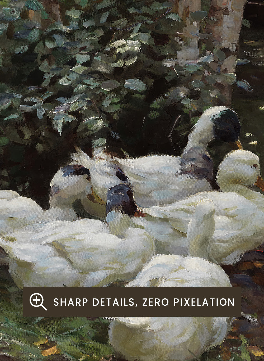 "Six Ducks by the Lake" Art Print