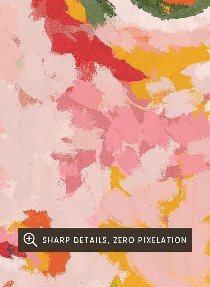 Colorful abstract painting of a face with a prominent eye. Wild Attention by Treechild is a colorful portrait illustration art print featuring expressive eye detail, bold brushstrokes, and contemporary wall art style.