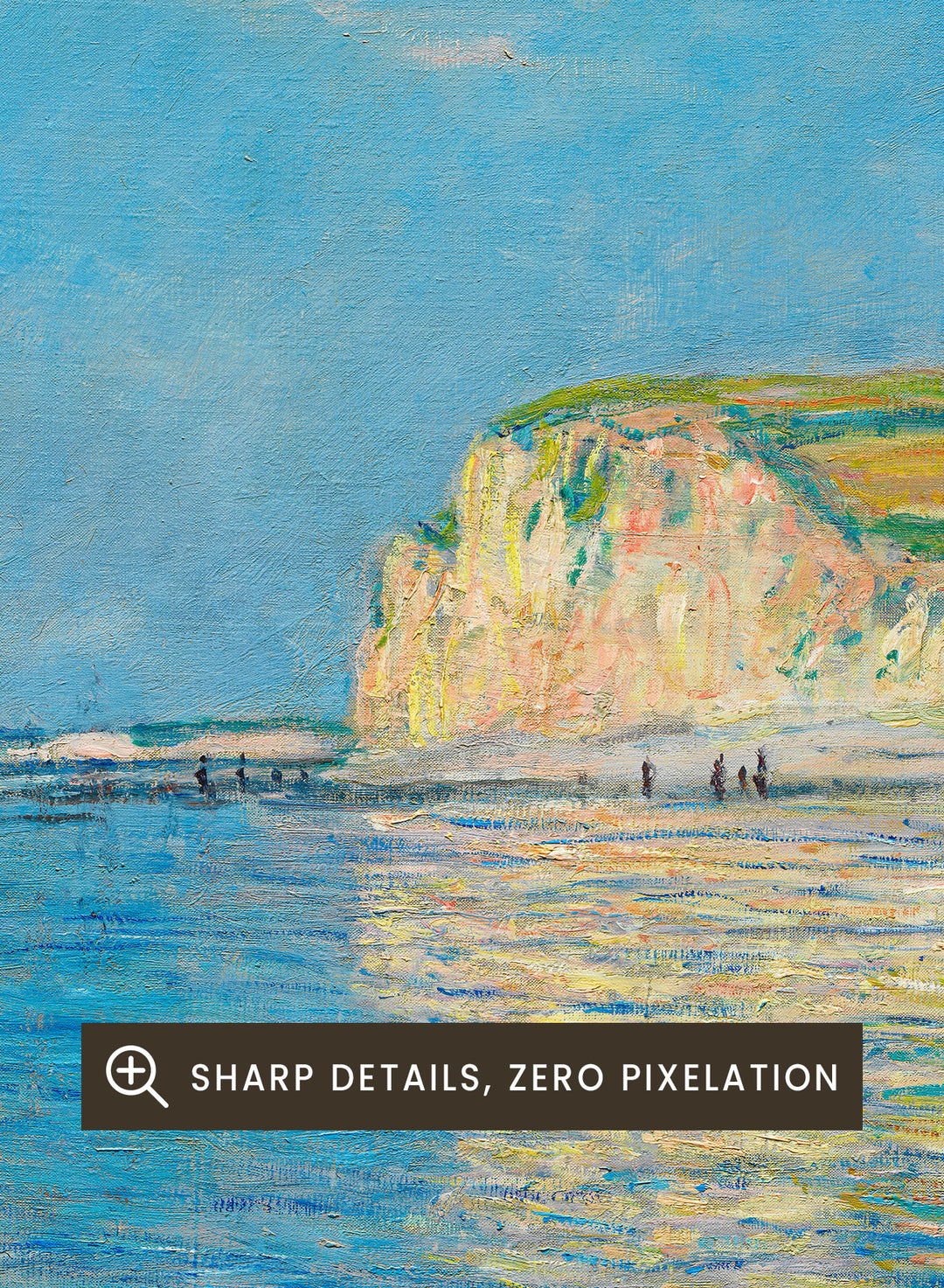 Low Tide at Pourville near Dieppe by Monet Print #N41B