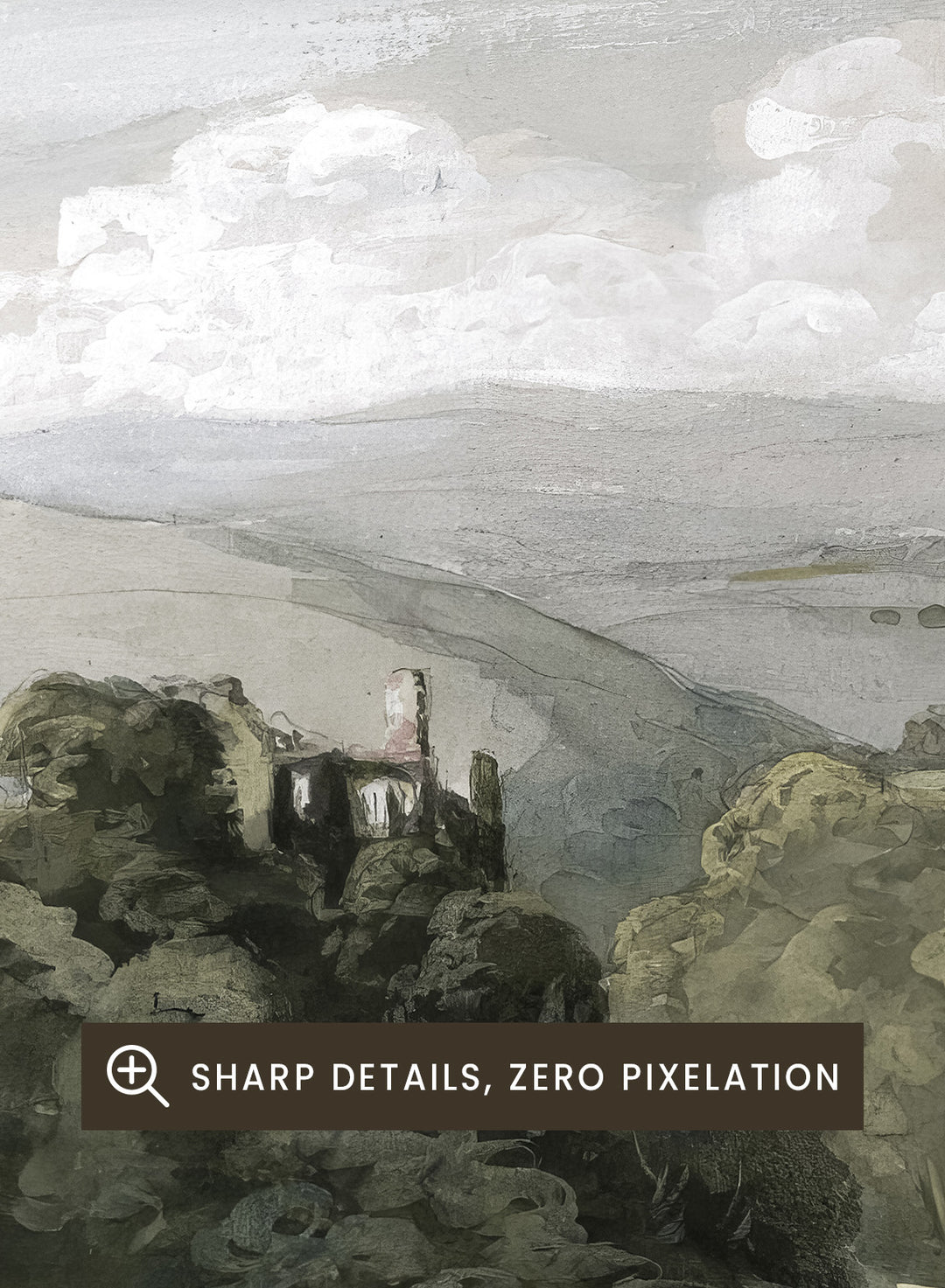 "View of Berry Pomeroy Castle" Art Print