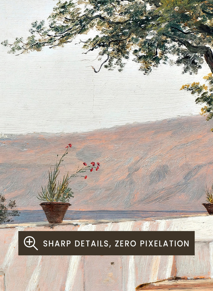 "Scene near Sorrento Overlooking the Sea" Art Print
