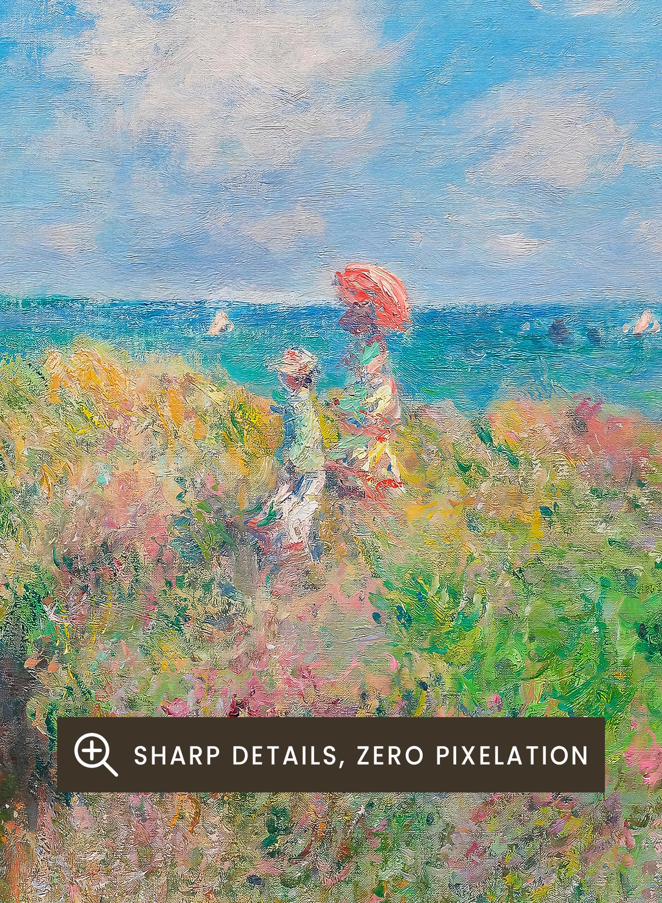 Claude Monet The Cliff Walk at Pourville 1882 Vintage Poster Art