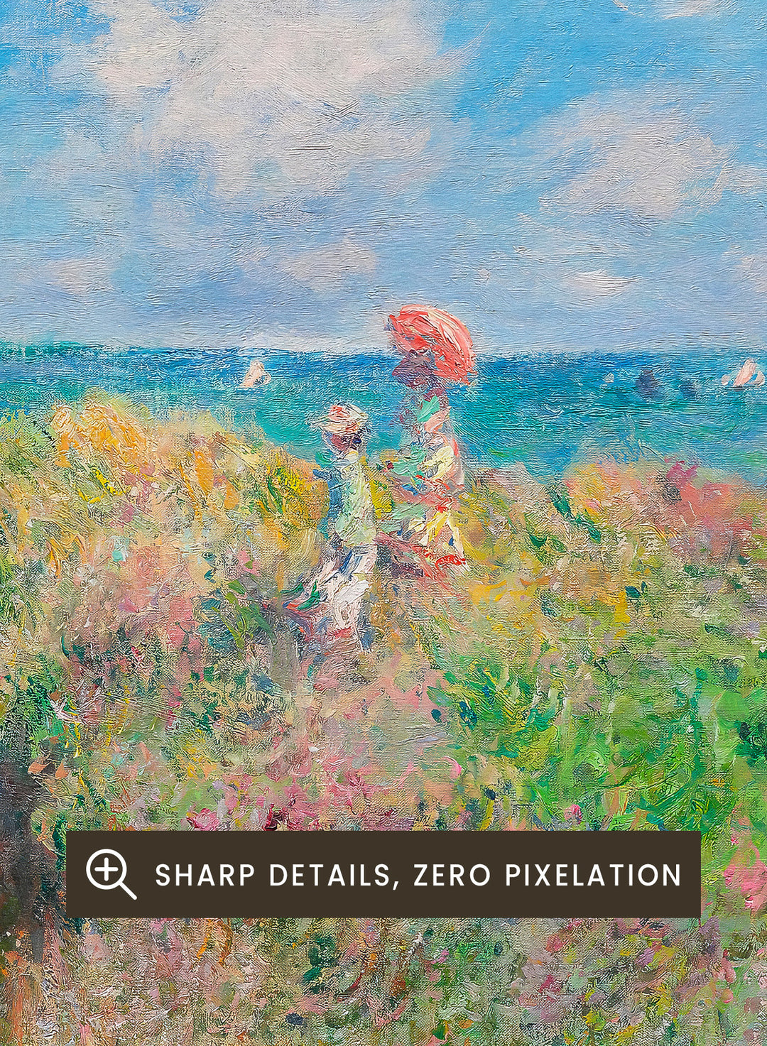 Claude Monet The Cliff Walk at Pourville Art Print
