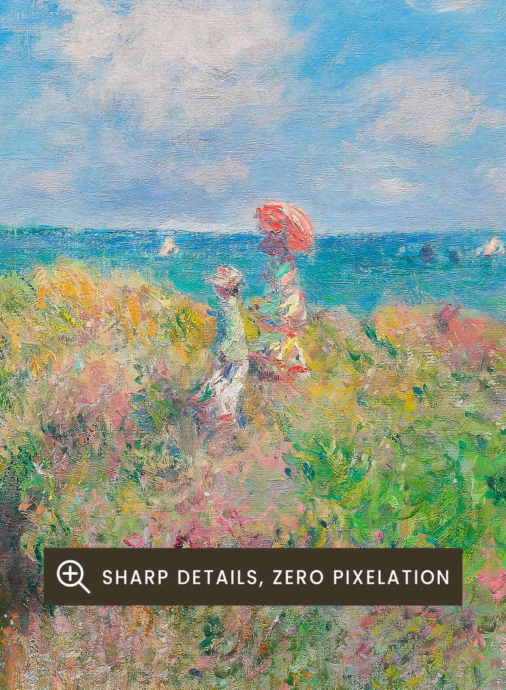 Claude Monet The Cliff Walk at Pourville Art Print
