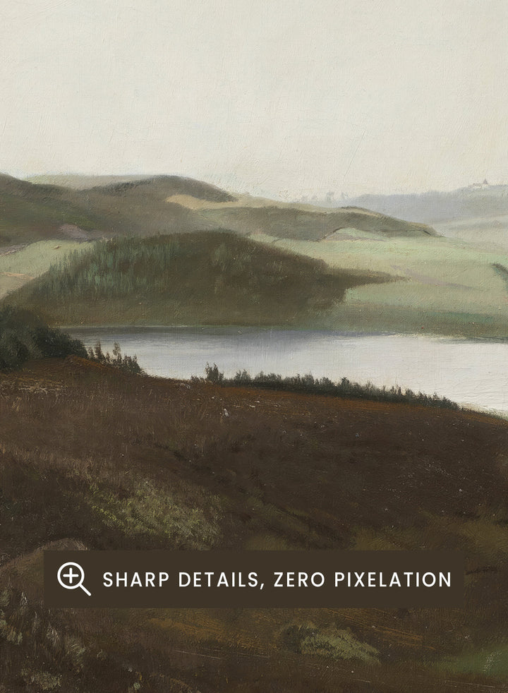 "A Landscape near Bryrup, Jutland" Art Print