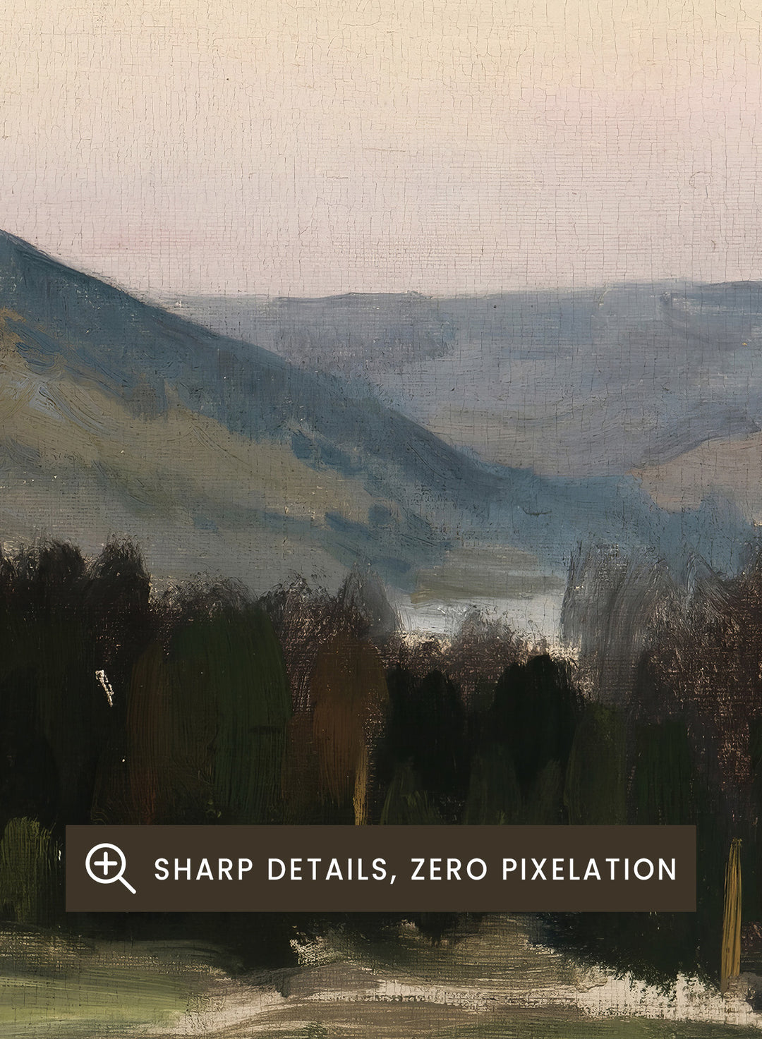 Highland Landscape by Leon Wyczółkowski is a vintage mountain landscape print with layered blue peaks and green fields, a peaceful nature print.