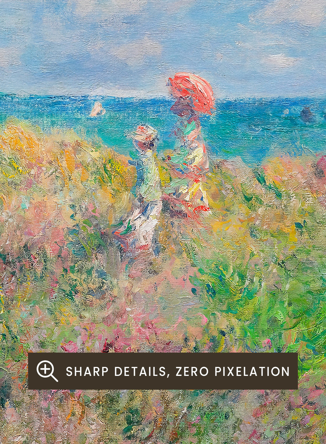 Claude Monet The Cliff Walk at Pourville Art Print