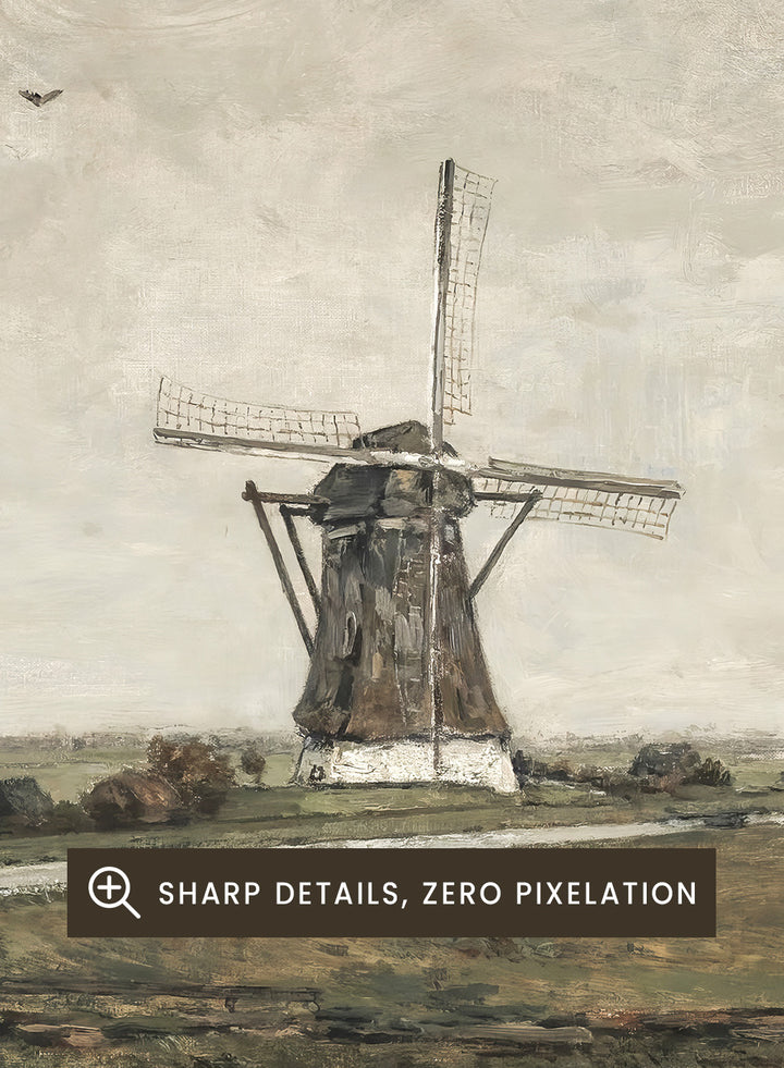 "Polder with Mills near Overschie" Art Print