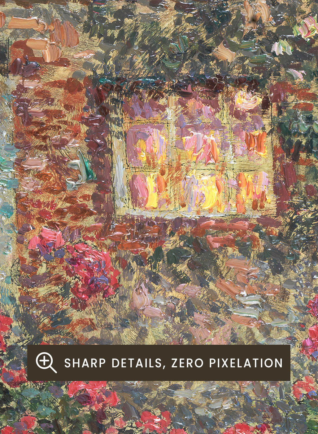 "Cottage Among the Roses" Art Print