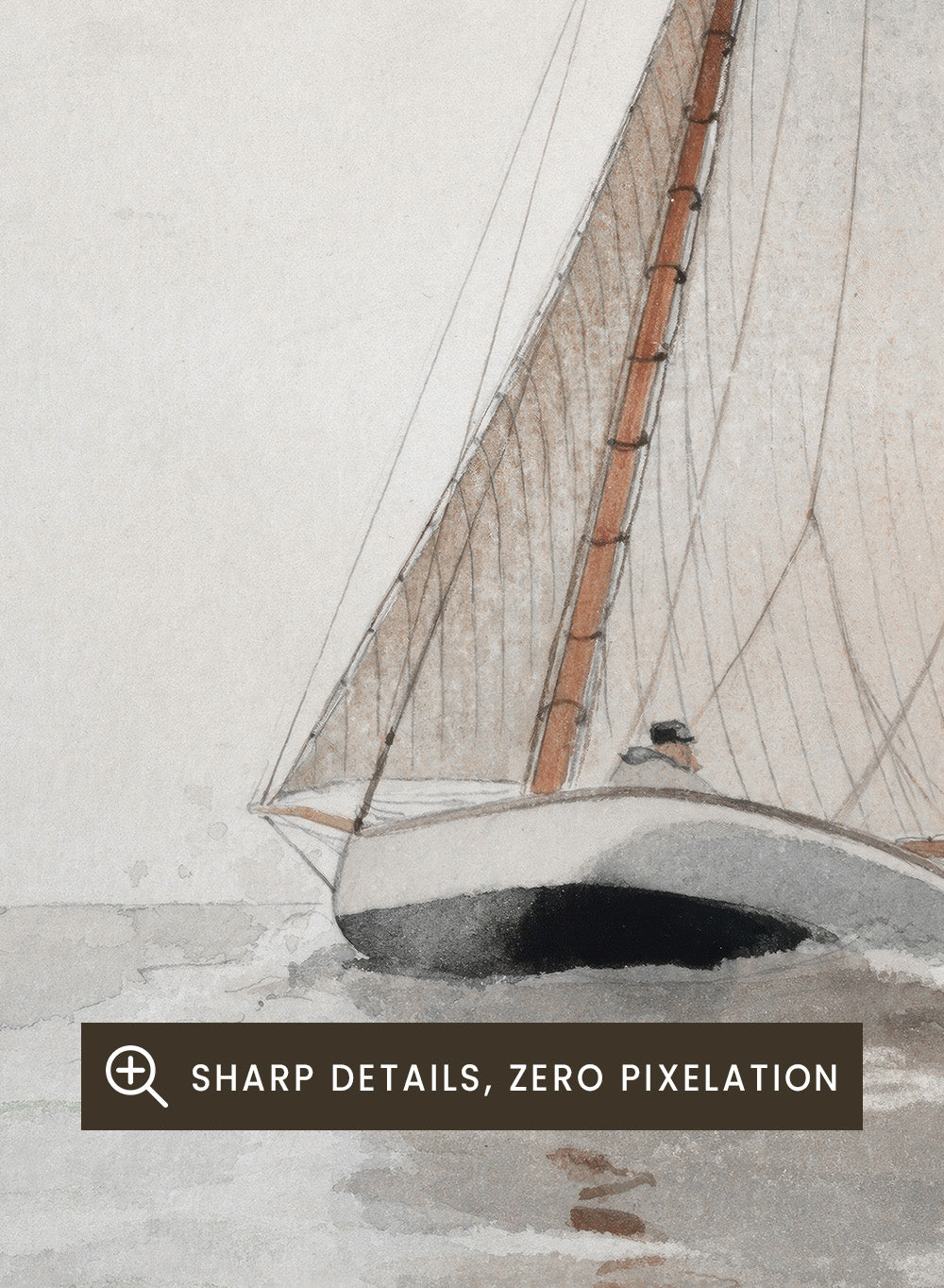 "Sailing off Gloucester" Art Print