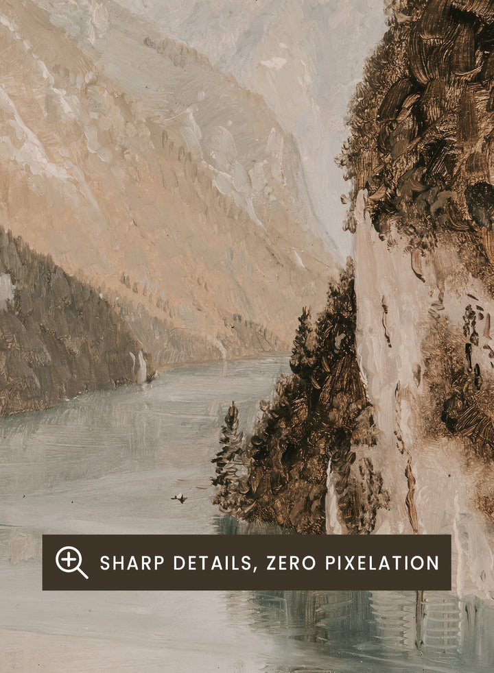 "Drawing, Königssee, Bavaria" Art Print