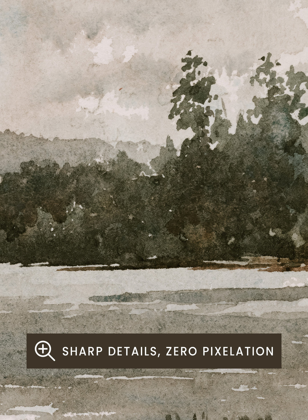 "Lakeside Landscape" Art Print