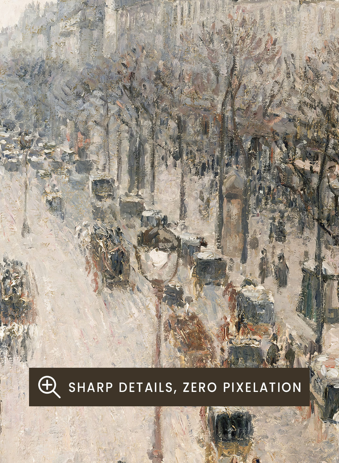 "The Boulevard Montmartre on a Winter Morning" Art Print