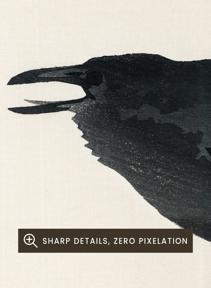 Kono Bairei "Crow" Art Print