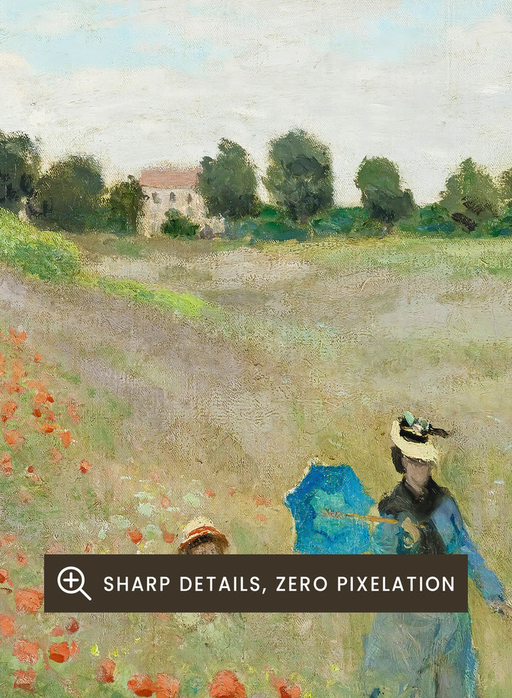Claude Monet The Poppy Field near Argenteuil 1873 Art Print