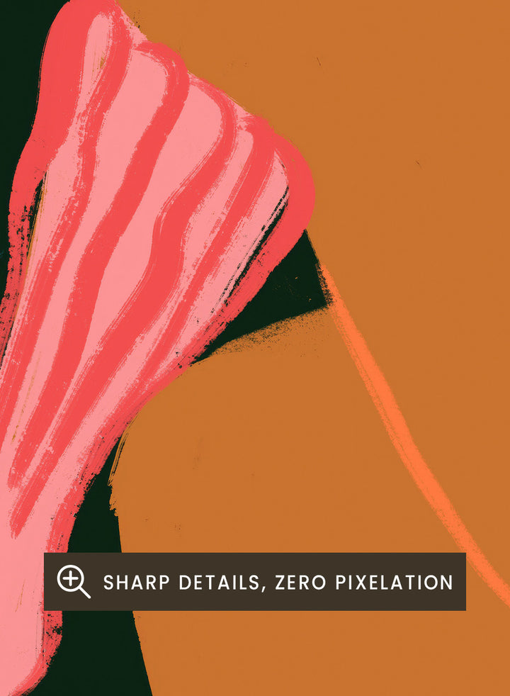 Illustration of a person in a pink dress sitting on a stool with a glass of wine, holding a dove with an olive branch. A Lil Birdy Told Me by Arty Guava is a modern woman art print with a bird, pink robe, and bold color. Officially licensed wall poster.