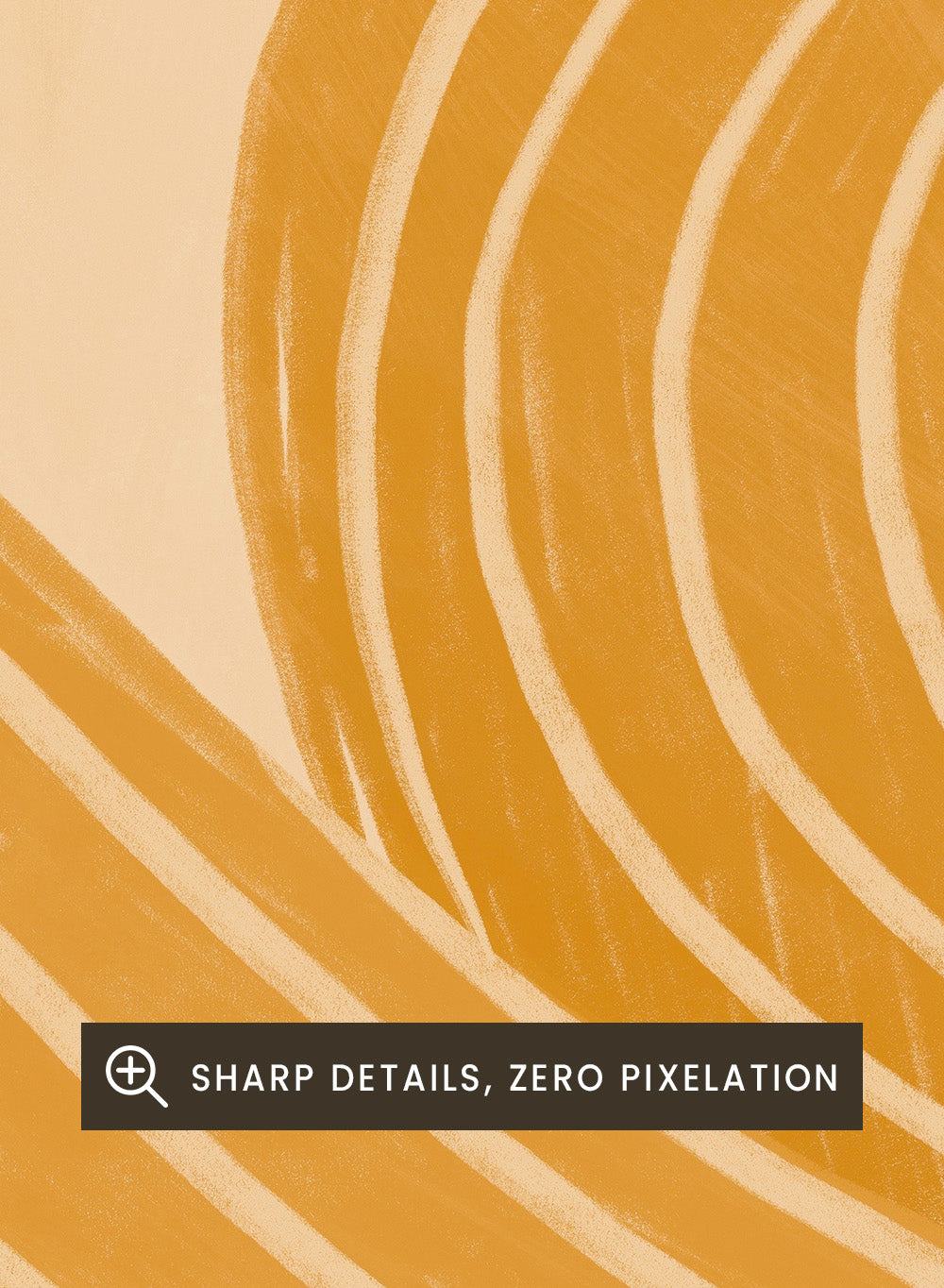 The Woman With the Yellow Stripes by Bea Müller is an officially licensed art print featuring flowing yellow lines and a warm modern portrait. Framed or unframed options available.