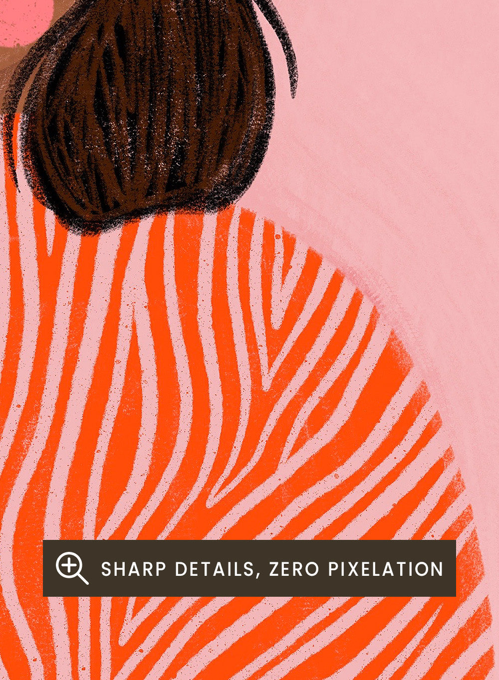 The Woman With the Swirls by Bea Müller Fine Art Print, Framed Fine Art Print, Ready to hang