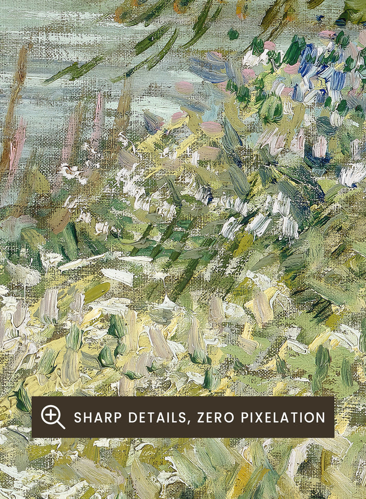 Van Gogh River Bank in Springtime Art Print