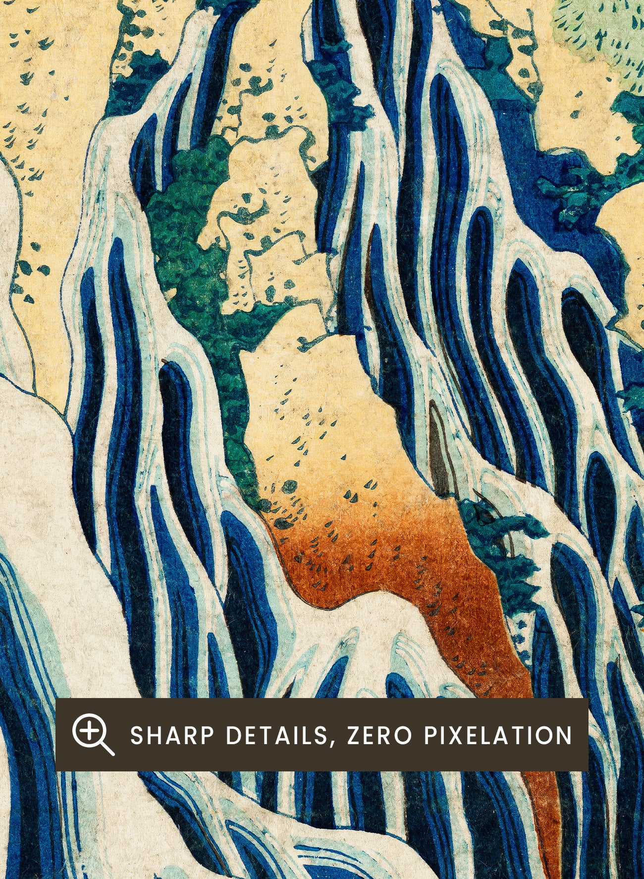 Katsushika Hokusai Kirifuri Waterfall at Kurokami Mountain Vintage