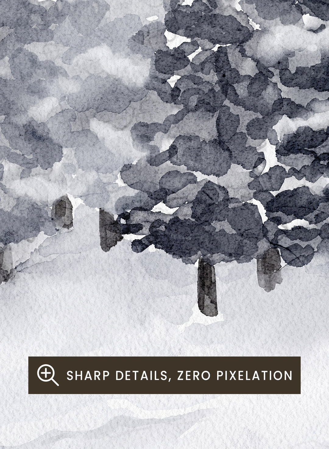 "Snow Capped Trees" Art Print