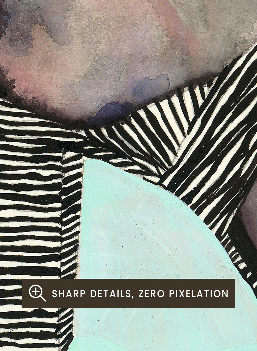 Shop Chic Zebra Heels by Sophia Novosel, a modern fashion wall art print poster featuring zebra-striped heels, bold black-and-white pattern, and a stylish cropped view.