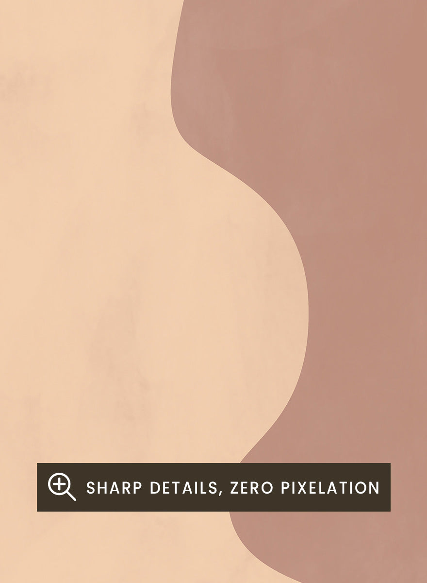 Shop Earthy Abstract Vase by Elena Ristova, a modern minimalist wall art print poster featuring a sculptural cream vase on a warm dusty brown background.