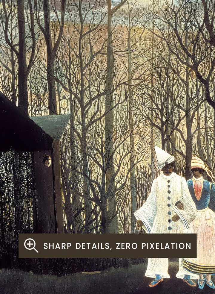 A framed art print of Henri Rousseau&