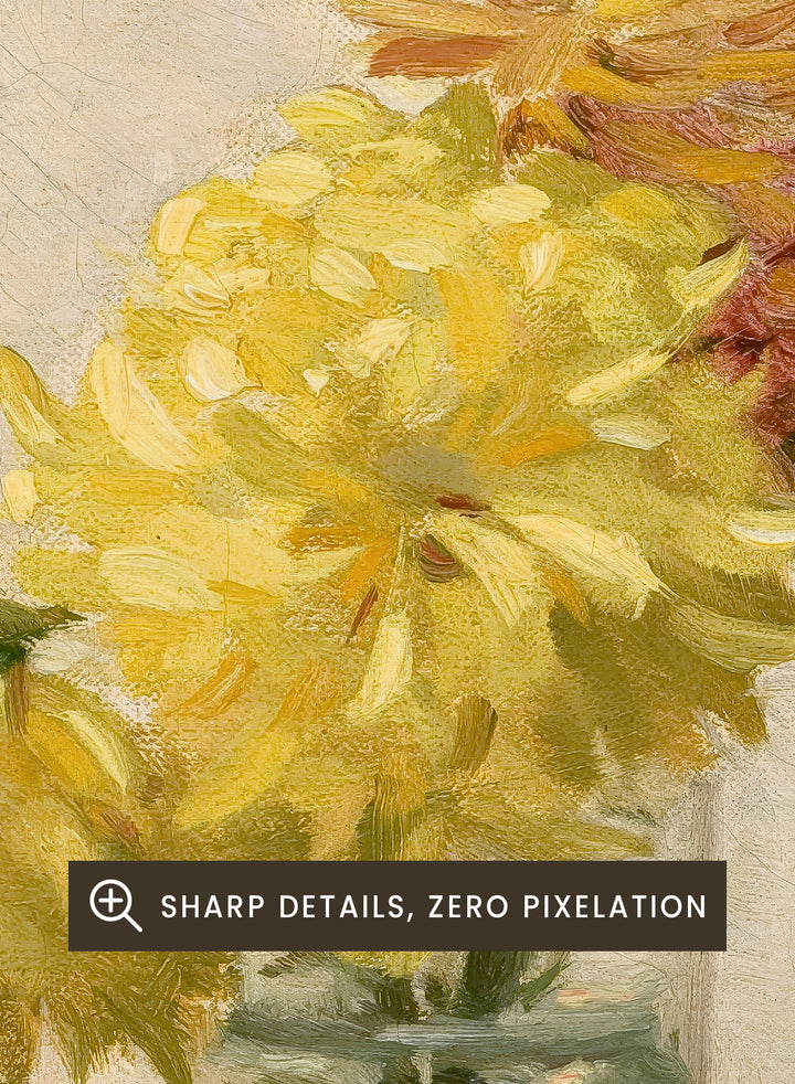 "Still Life with Bouquet of Yellow Flowers" Art Print