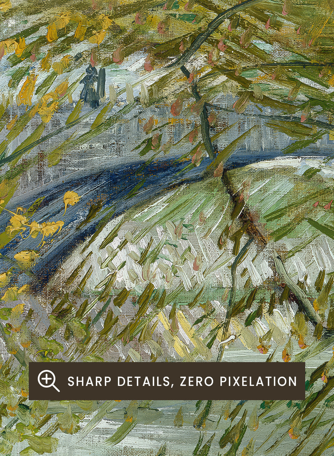 Van Gogh River Bank in Springtime Art Print