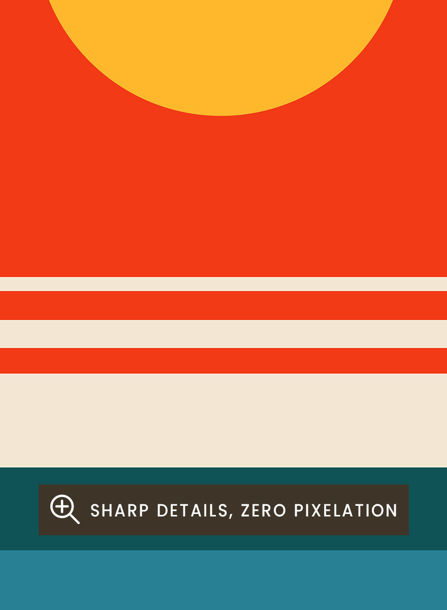 Minimalist beach art print titled &