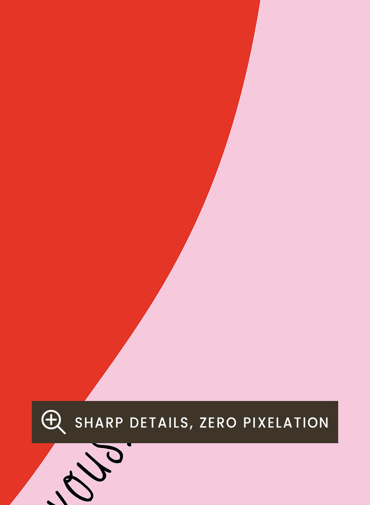 Voulez Vous by Ohkimiko is a playful half-heart art print in bold red and soft pink tones. A modern love-inspired poster from the It’s All Love collection.