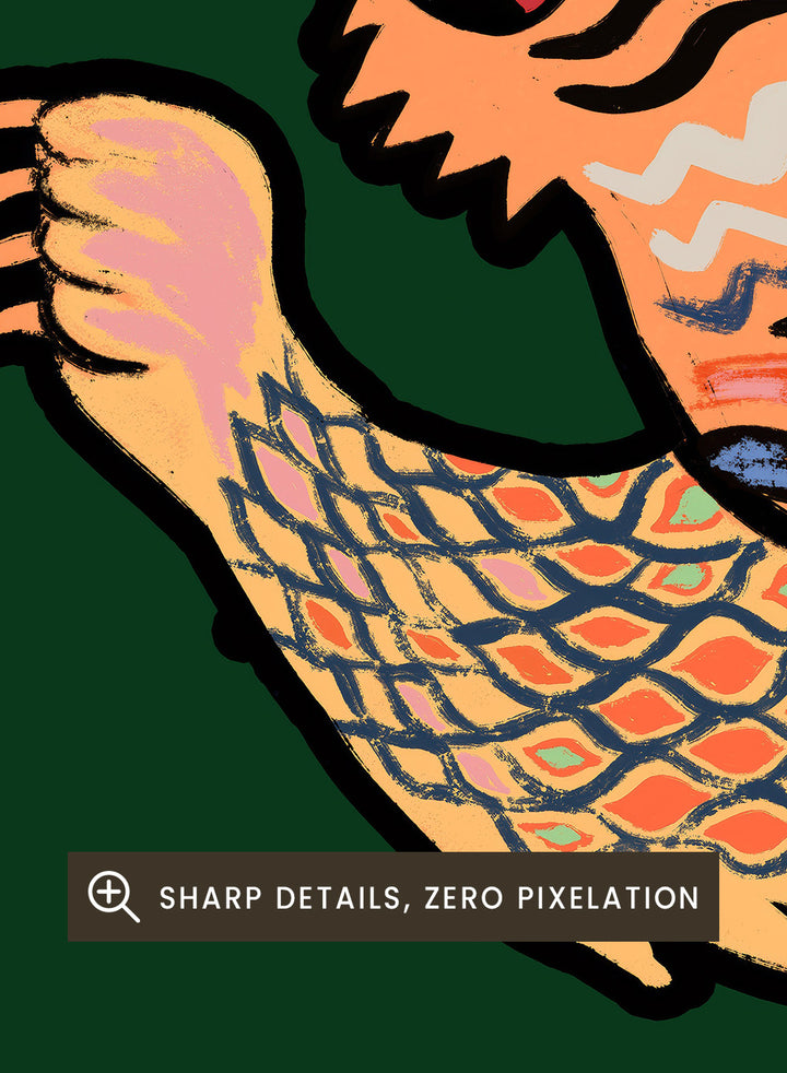 Arty Guava - Asian Tiger Green Art Print