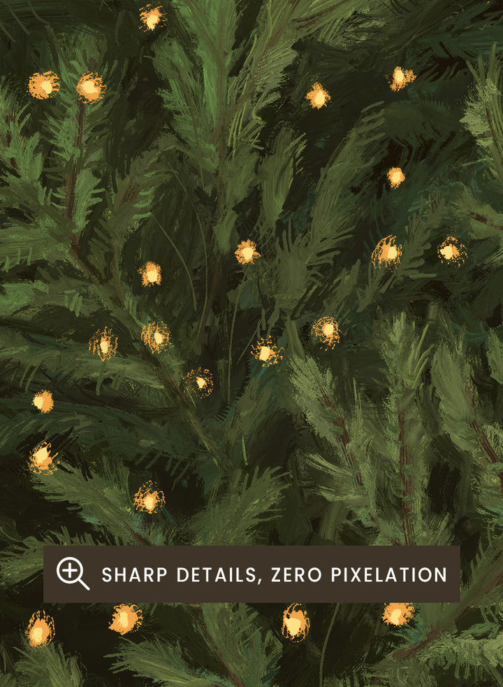 NKTN - Glowing Christmas Tree Art Print