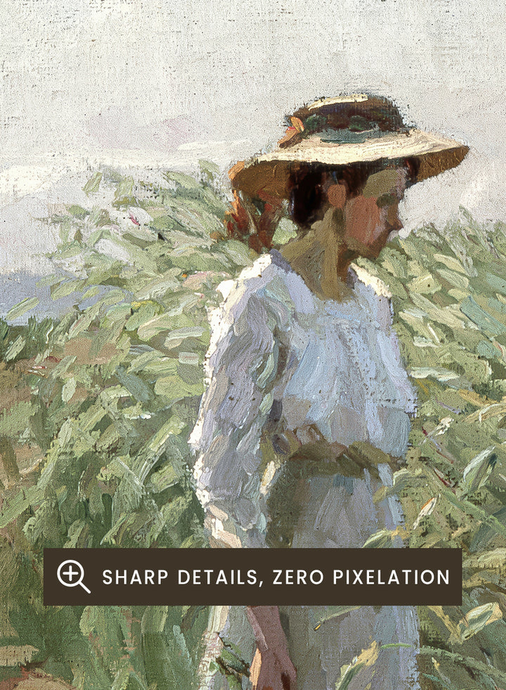 "Girl in the Wheat Field" Art Print
