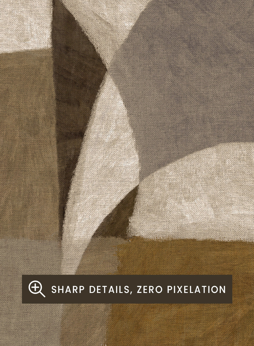 An abstract geometric area rug featuring overlapping organic shapes in shades of taupe, beige, brown, and charcoal gray. Shop Earthy Abstract Shapes by Dan Hobday, a neutral abstract art print featuring layered organic forms, warm earthy tones, and soft textured detail.